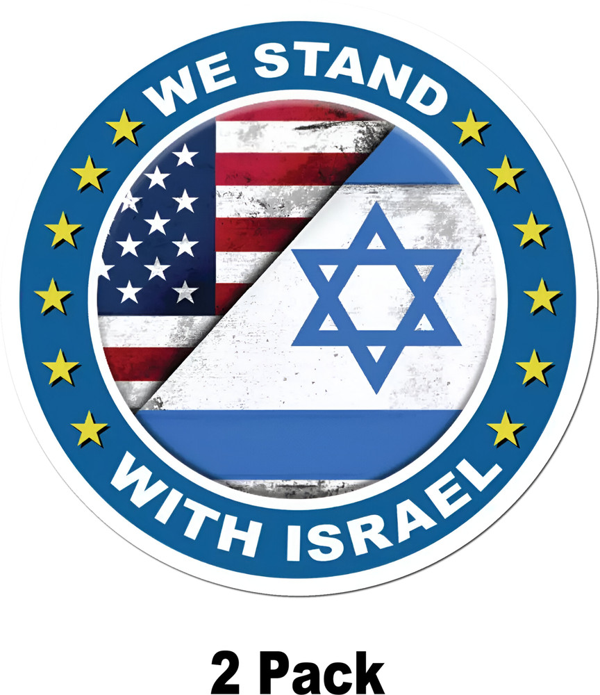 American Israel Flag Sticker Decal