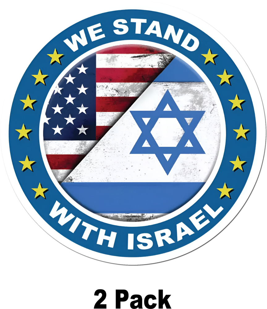 American Israel Flag Sticker