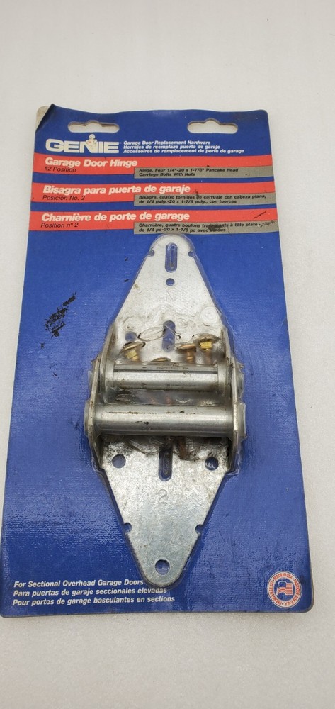 Genie #2 position garage door hinge NOS use between second and third section