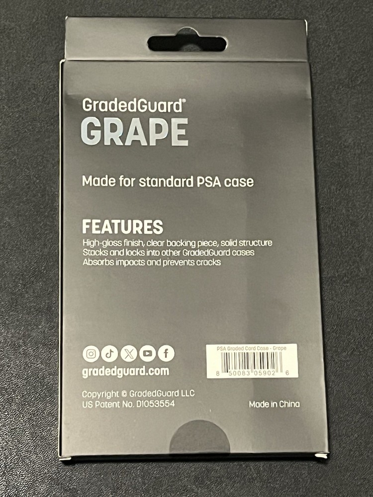 GradedGuard PSA Graded Card Case Guard Protector Grape Limited Edition
