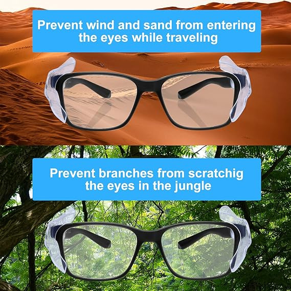 1~200Pairs Side Shields For Eye Glasses Slip On Safety Glasses Shield Universal