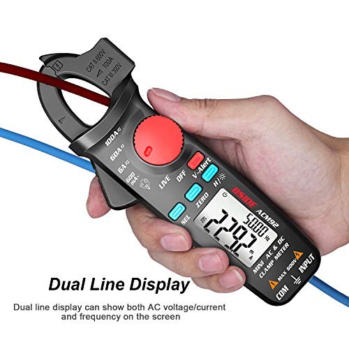 BSIDE DC Current Clamp Meter 6000 Counts Digital Multimeter Amp ACM92