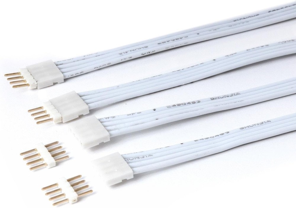 Extension Cable for Philips Hue Gradient Lightstrip 6in, 4 Pack, White