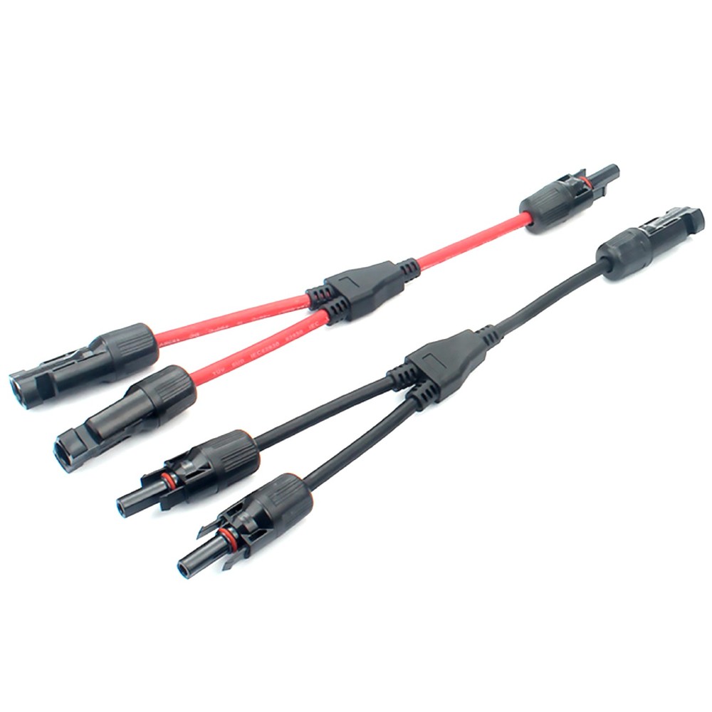 1 Pair Y Branch Parallel Connection 20A 1000V Electrical Solar Connector Cable