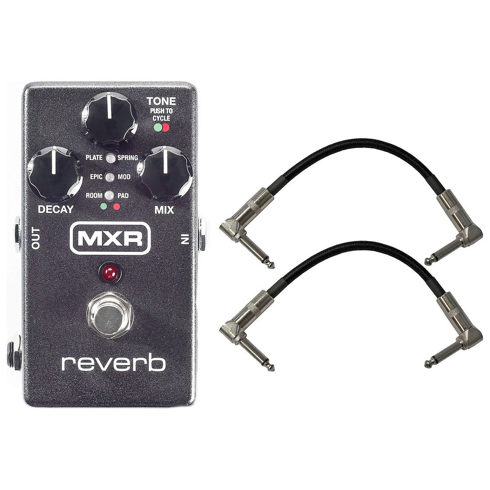 MXR M300 Reverb Pedal w/ 2 Patch Cables