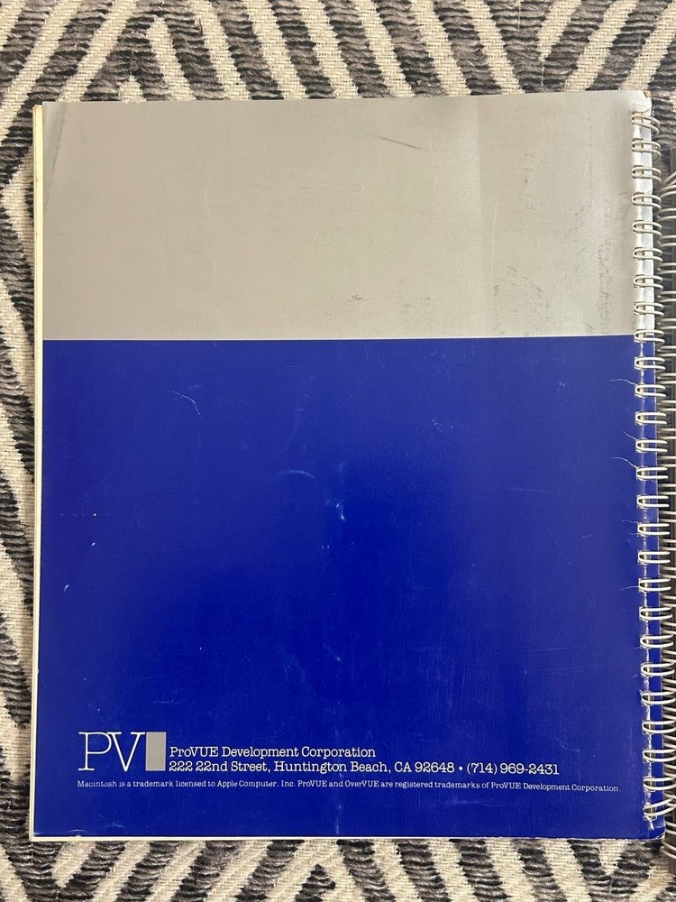 OverVUE Apple Macintosh Info Manager Manual + Disk Vintage Software Set