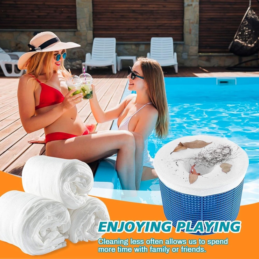 Pool Skimmer Socks Filter 30PCS Pool Socks Skimmer Cleaning Filter Cleans