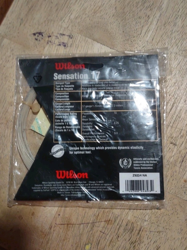 WILSON Sensation 17 TENNIS RACKET STRING Sensation String New