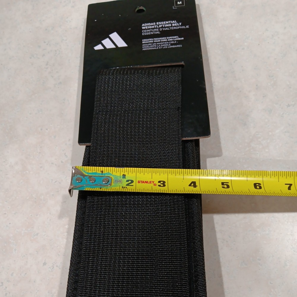 Adidas Essential Weight Lifting Belt Gym Strength Training Back Support Medium