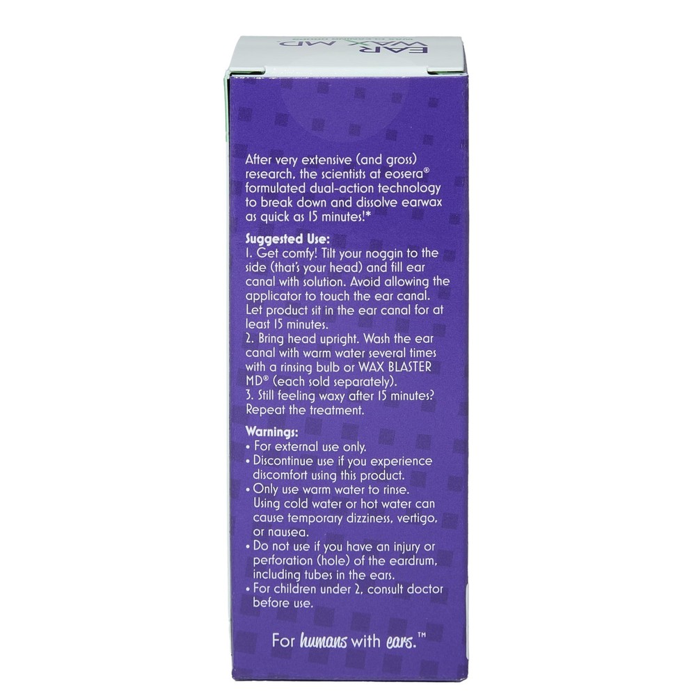 eosera® Ear Wax MD® - Ear Wax Dissolving Drops - Breaks Down & Dissolv