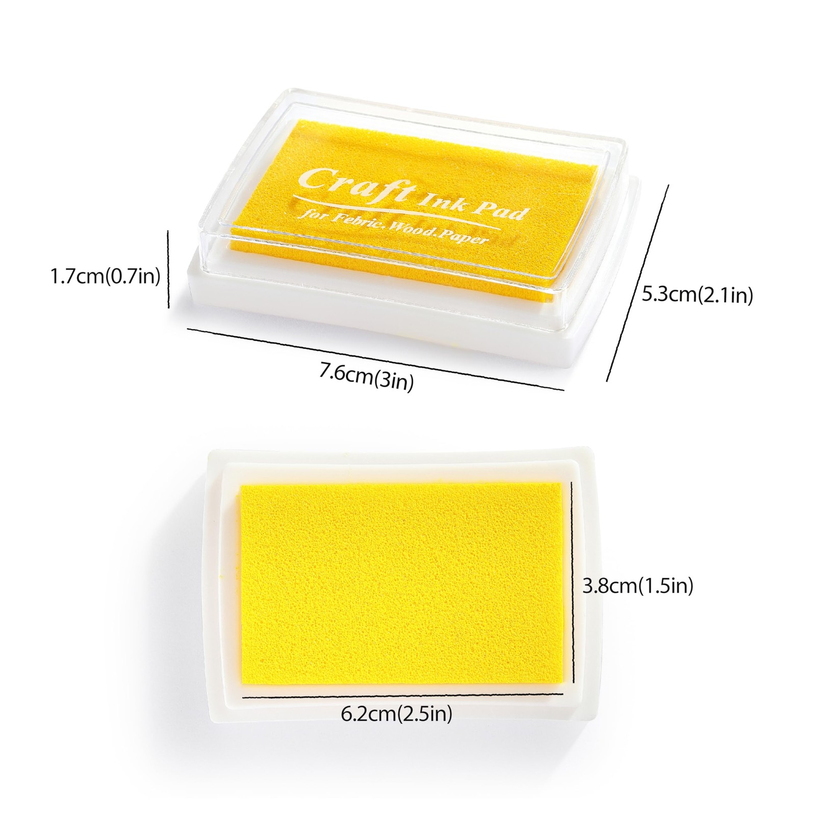 15 Ink Pads in Vibrant Colors for Stamps, DIY Crafts, Card Making, Scrapbooking