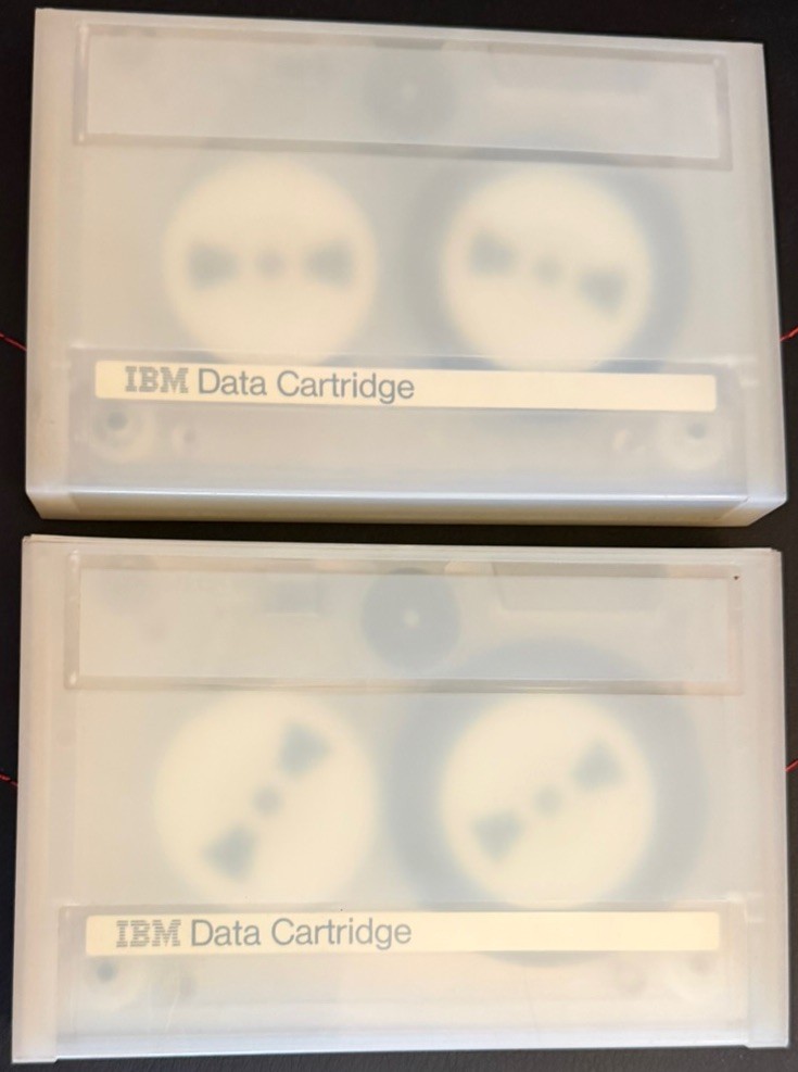 LOT (2) Used IBM Computer Data Tape Cartridge COBOL FORTRAN Programming in Cases