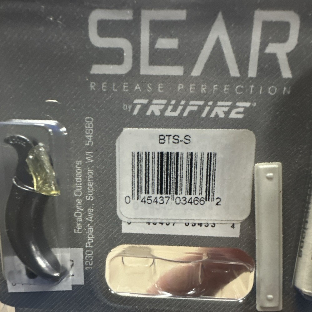 Tru-Fire SEAR Thumb Trigger Release Black Ambidextrous Compound Bow BTS-S