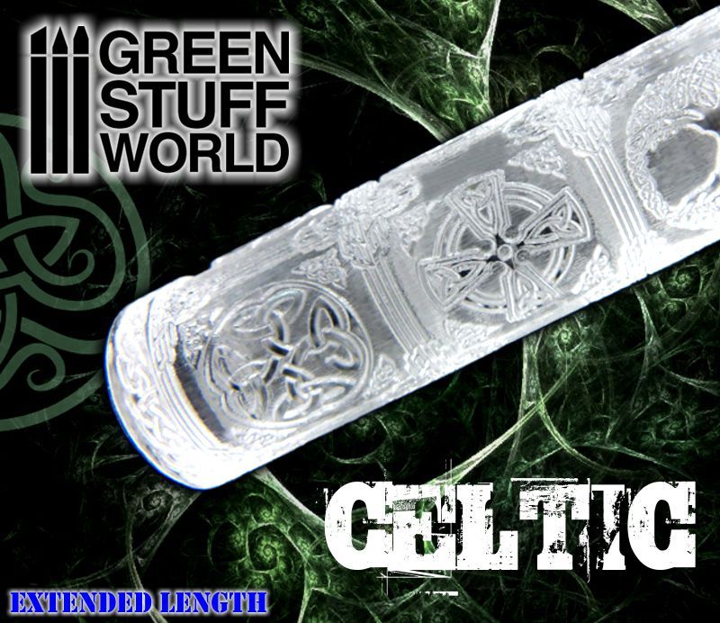 Rolling Pin - CELTIC Texture - for Warhammer, miniature bases, aos, modelling ..