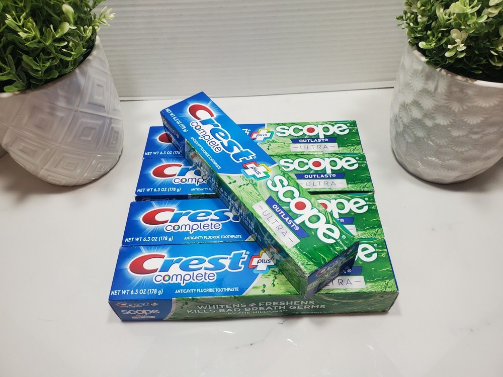 Crest Complete + Scope Outlast Ultra Toothpaste 6.3oz 🦷 5 Pack **Please Read **
