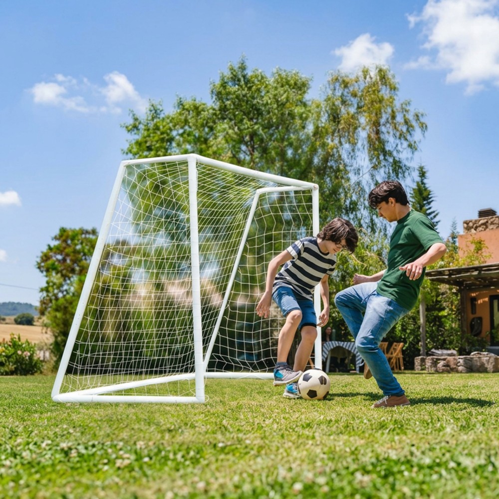 Training Soccer Goal Backyard UPVC Frame Football Goal 6x4ft / 8x5ft / 10x6.5ft