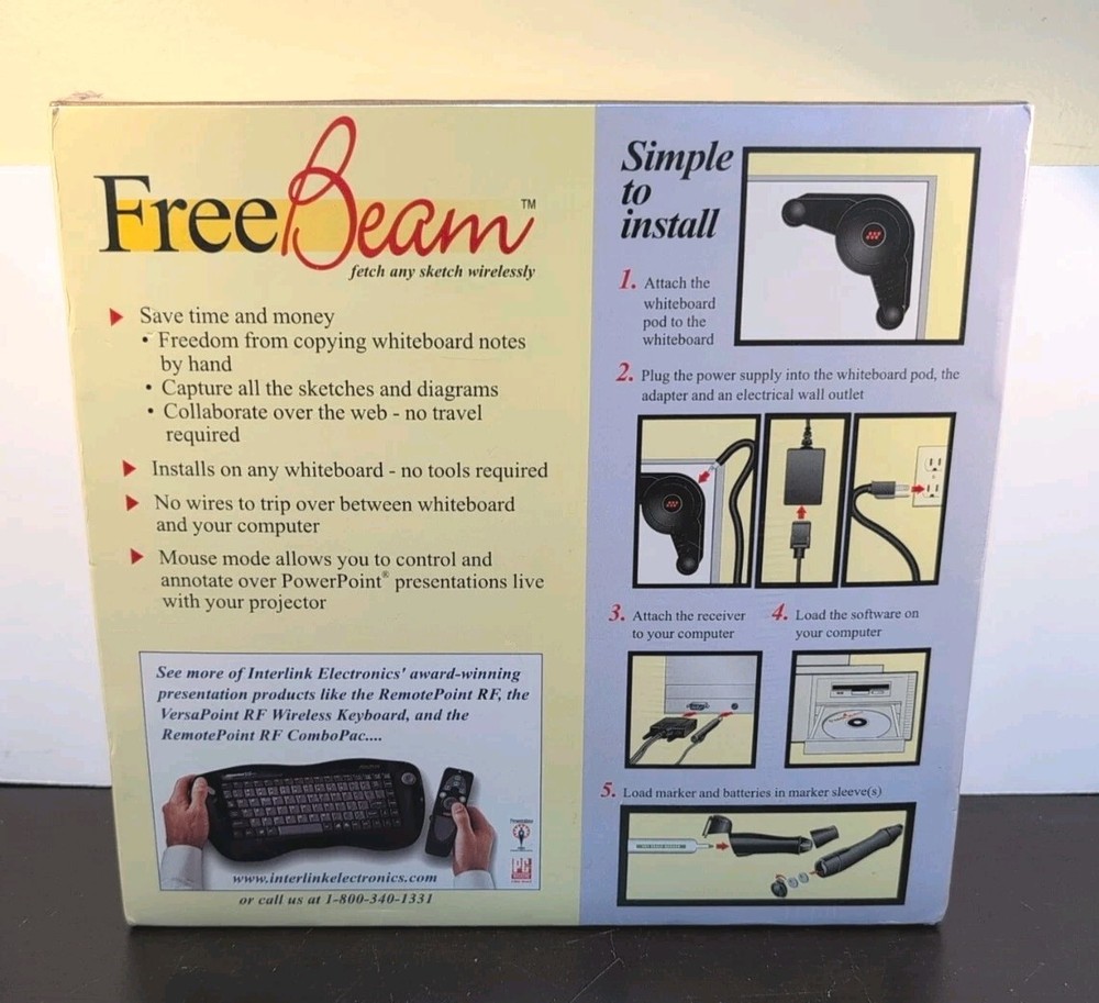 InterlinkElectronics FreeBeam VP6350 Whiteboard POD - NEW