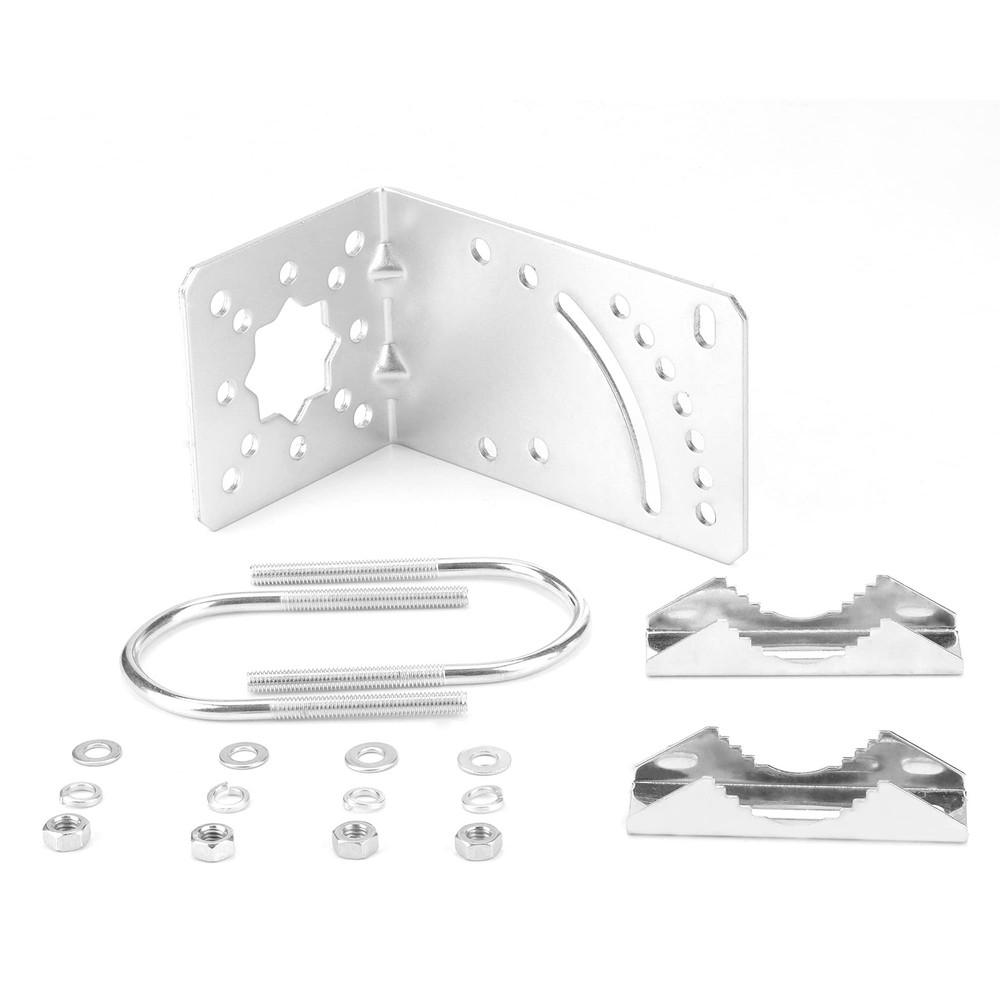 ZDTECH Pole Mount Bracket L Mounting to Wall Hardware Silver