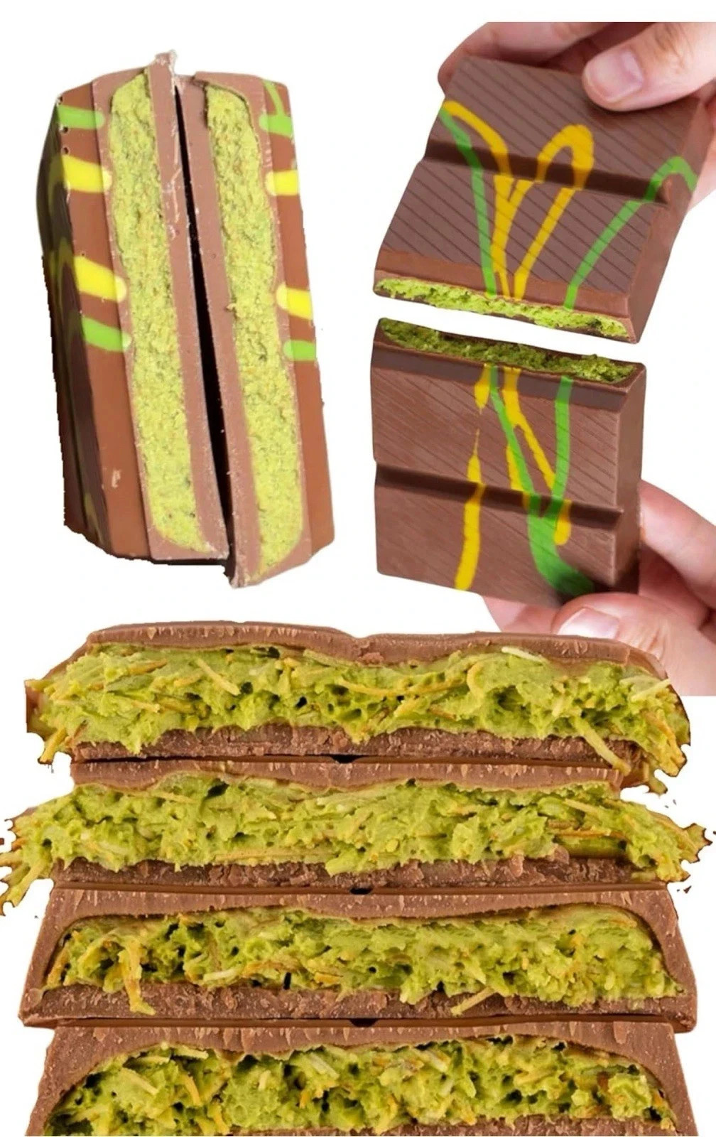 6pcs x 200gr Dubai Chocolate Bar with Pistachio "Viral TikTok Chocolate" (Box)