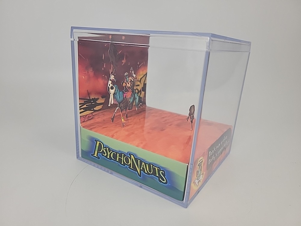 Psychonauts 3D Cube Handmade Diorama PS2/Xbox Video Game Shadowbox
