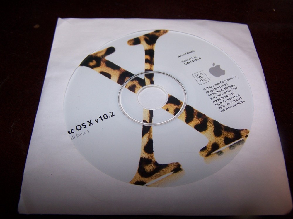 Macintosh OS X v10.2 Install Set Discs 1 & 2 - 2002