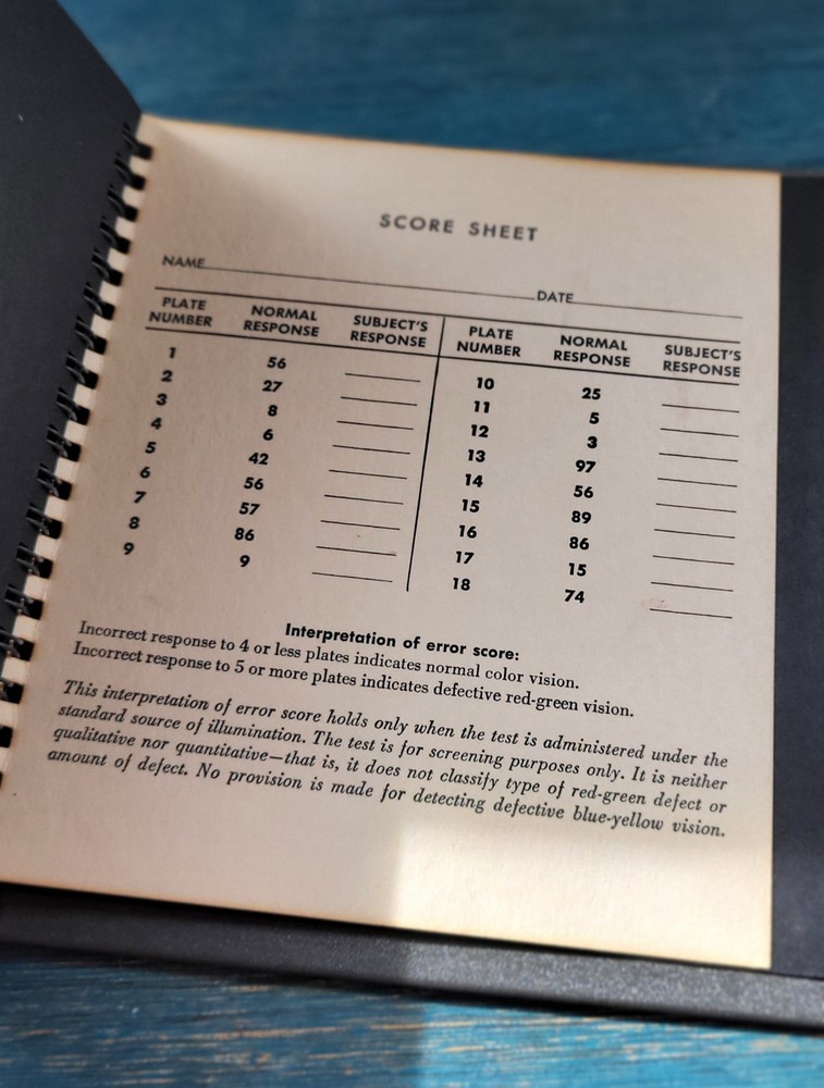 Pseudo-Isochromatic Plates For Testing Color Perception (Revised Selection)...