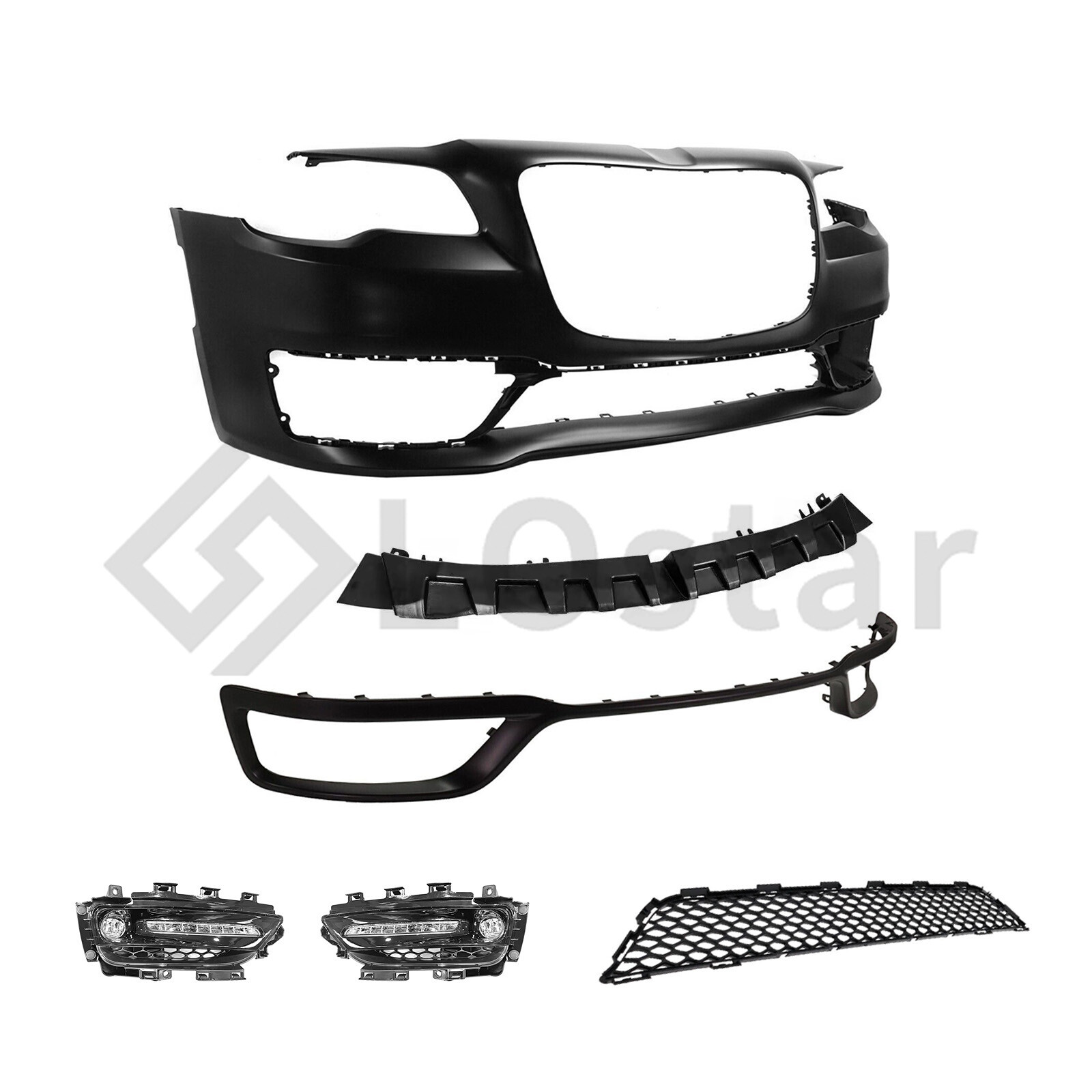 11 PCS Complete Bumper Set SRT Chrysler 300 No Parking Sensor For 2015-2023