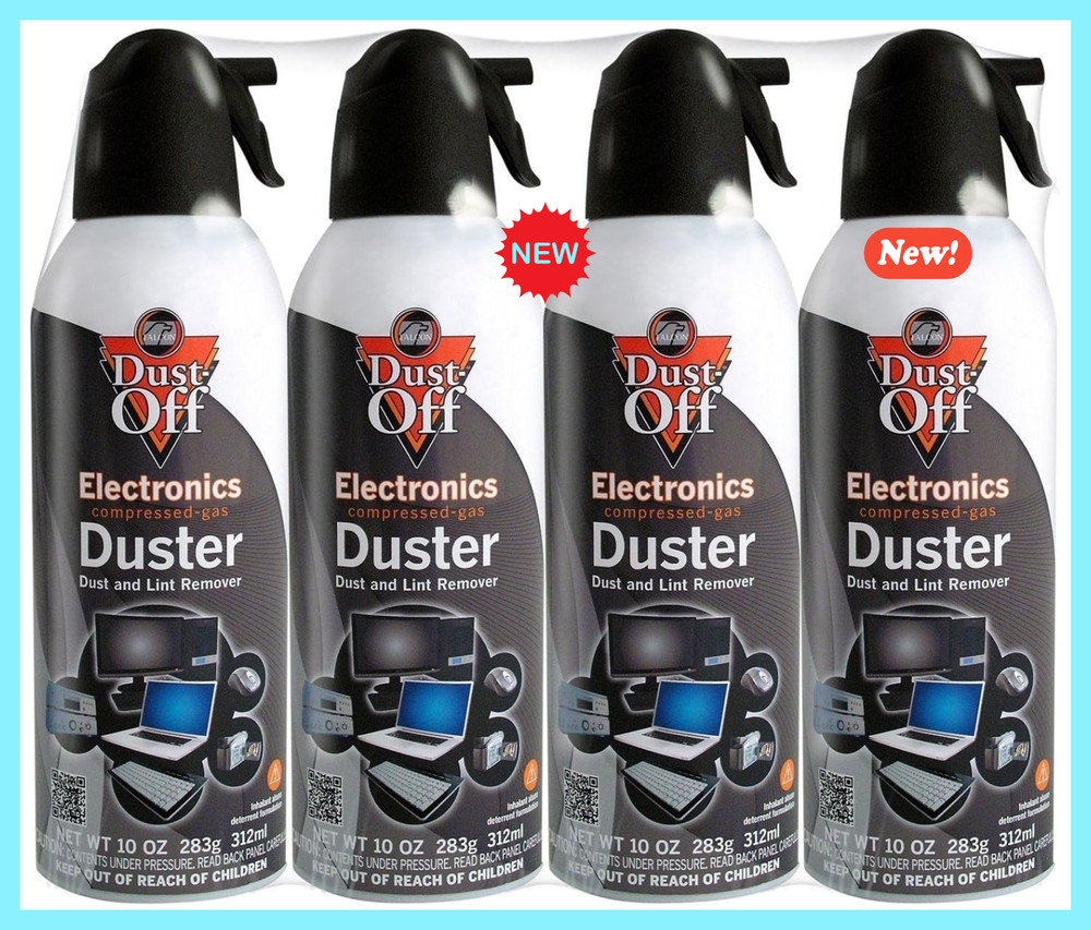 Falcon Compressed Air Gas Duster, 4 -10oz – Computer, Keyboard & Electronics