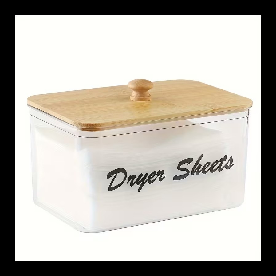 Large Sized Covered Dryer Sheet Container Transparent