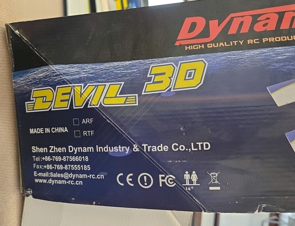 Dynam Devil 3D Plug-In & Fly RC Aiplane