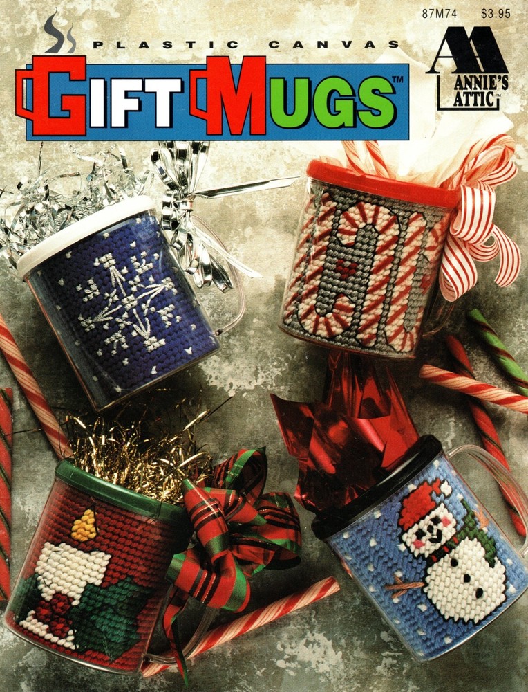 Annie's Attic 87M74 GIFT MUGS Plastic Canvas Pattern Leaflet