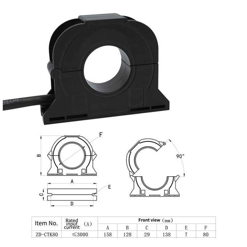ZDKCT30M 100A5A Clamp Ct Metering Coil Electronic Split Core Current Transformer