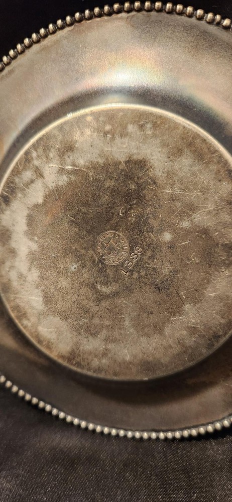 Rockford Silver P. Co Etched Pitcher & Saucer