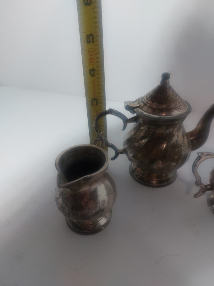 Vintage Silver Plate Miniature Tea Set