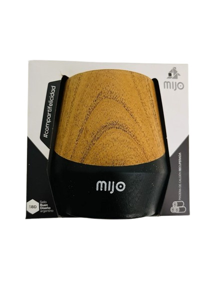 Mate   Madera. MIJO  -  NEGRO. - Con Bombilla.