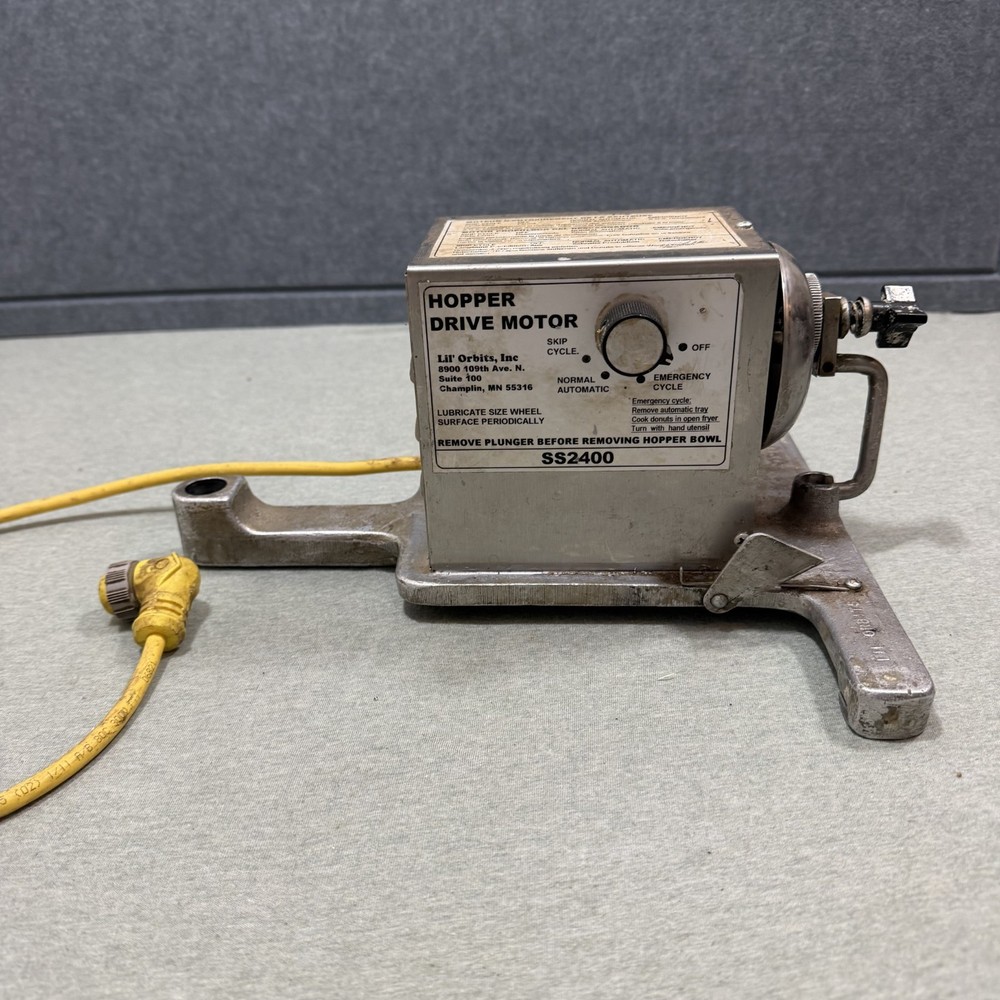 Lil Orbits SS2400 Hopper Drive Motor Replacement Mini Donut Machine Untested