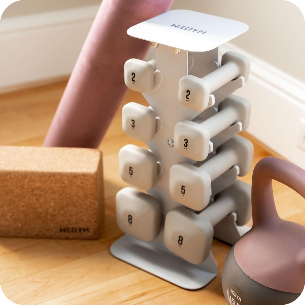 WeGym Dumbbell Racks, Space Saving Solution, 25 x 28 x 59 cm, Sandstone