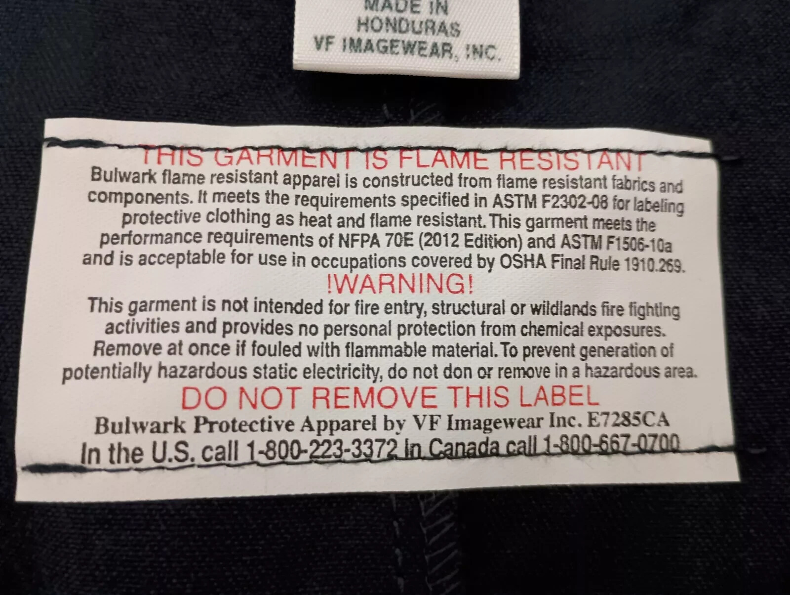 Bulwark FR Concealed Snap-Front Lab Coat Flame Resistant Blue NEW