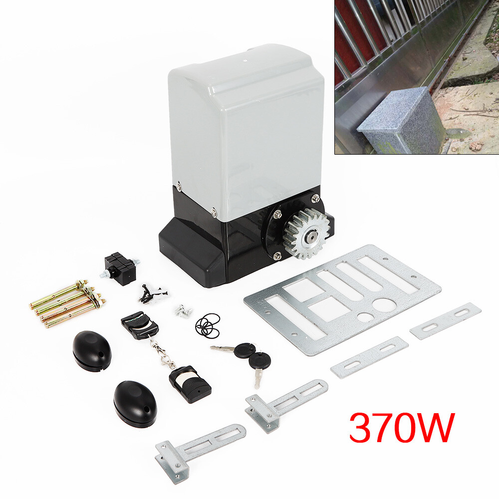 370W Electric Automatic Sliding Gate Opener 1400lbs Machine w/ Remote Control