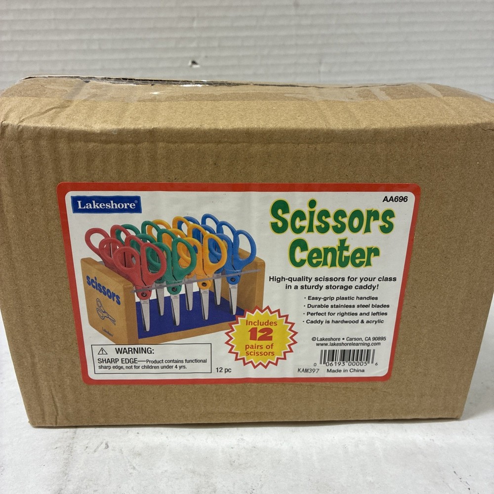 Lakeshore Craft 12 Scissors Set Block Caddy