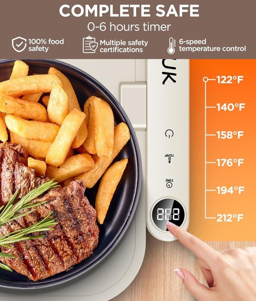 Food Warmer Mat Portable, Versatile W/Temperature Control/Full Surface Warming