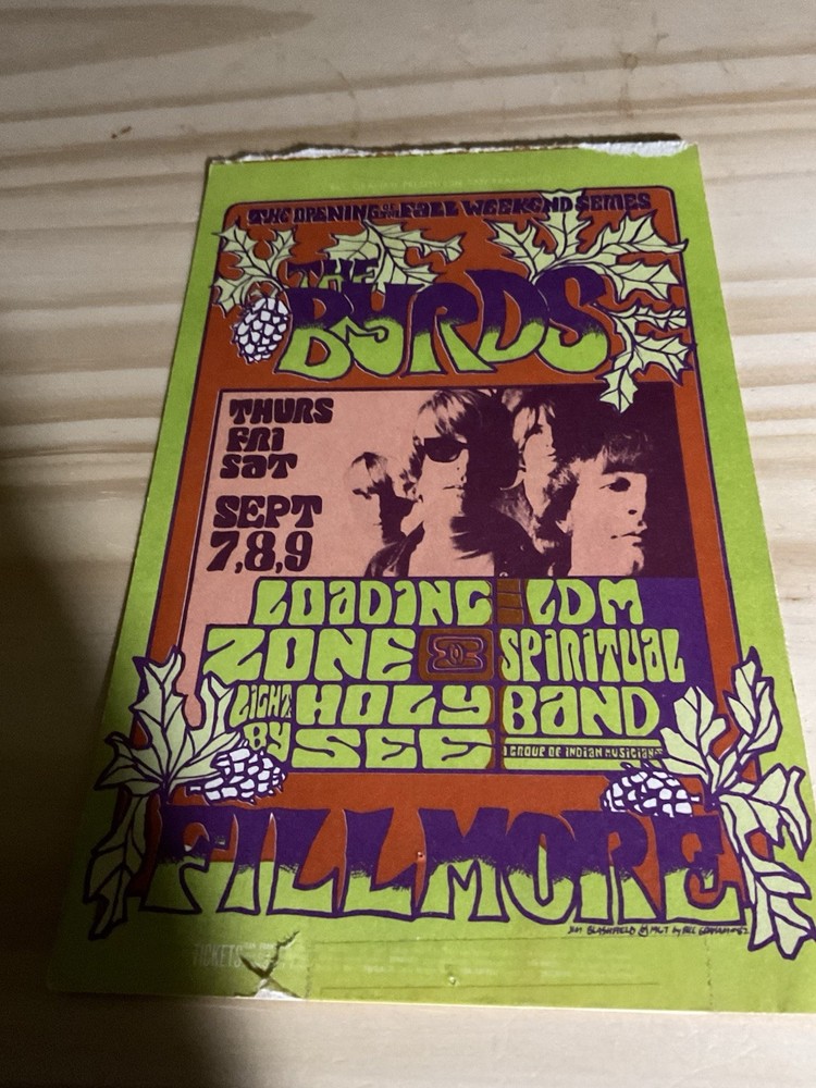 Fillmore Handbill Birds Loading Zone San Francisco