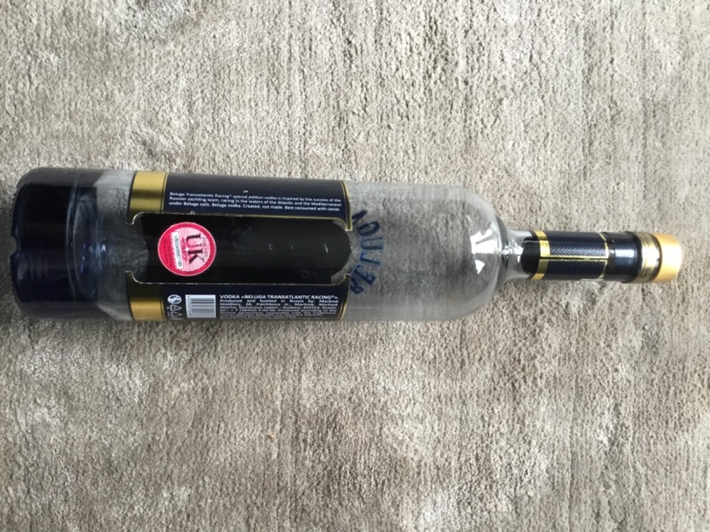 Beluga Transatlantic Race Russian Vodka Empty Bottle, 700ml