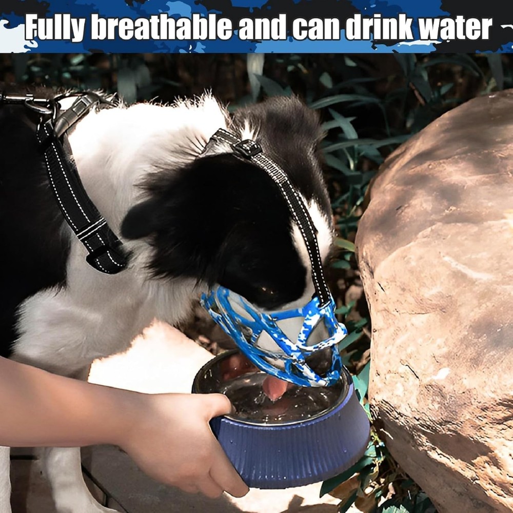 Dog Muzzle for Small, Medium, Large and Extra Large Dogs, Allows Panting and ...