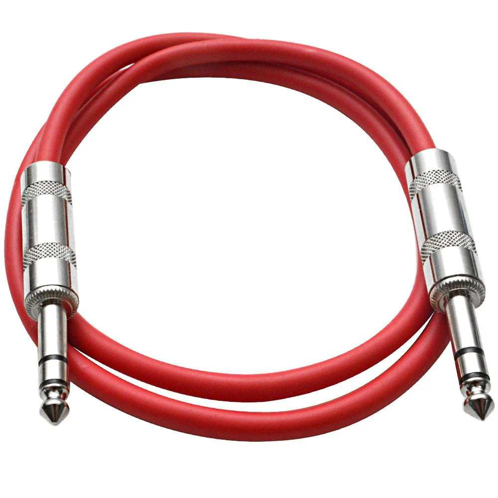 SATRX-2 Red 2 Foot TRS Patch Cable