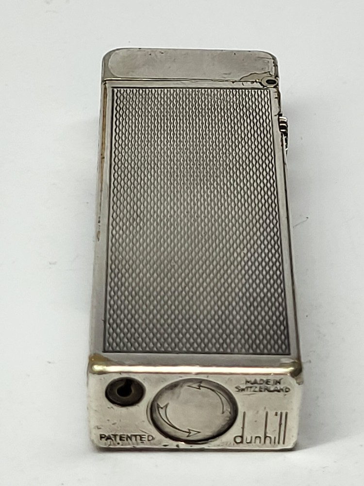 Vintage DUNHILL Silver Plated Gas Lighter