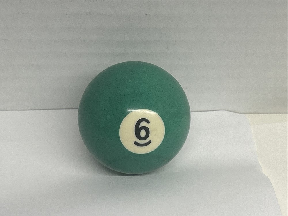 Sportcraft Replacement Billiard Pool Ball Number 6 Solid Green