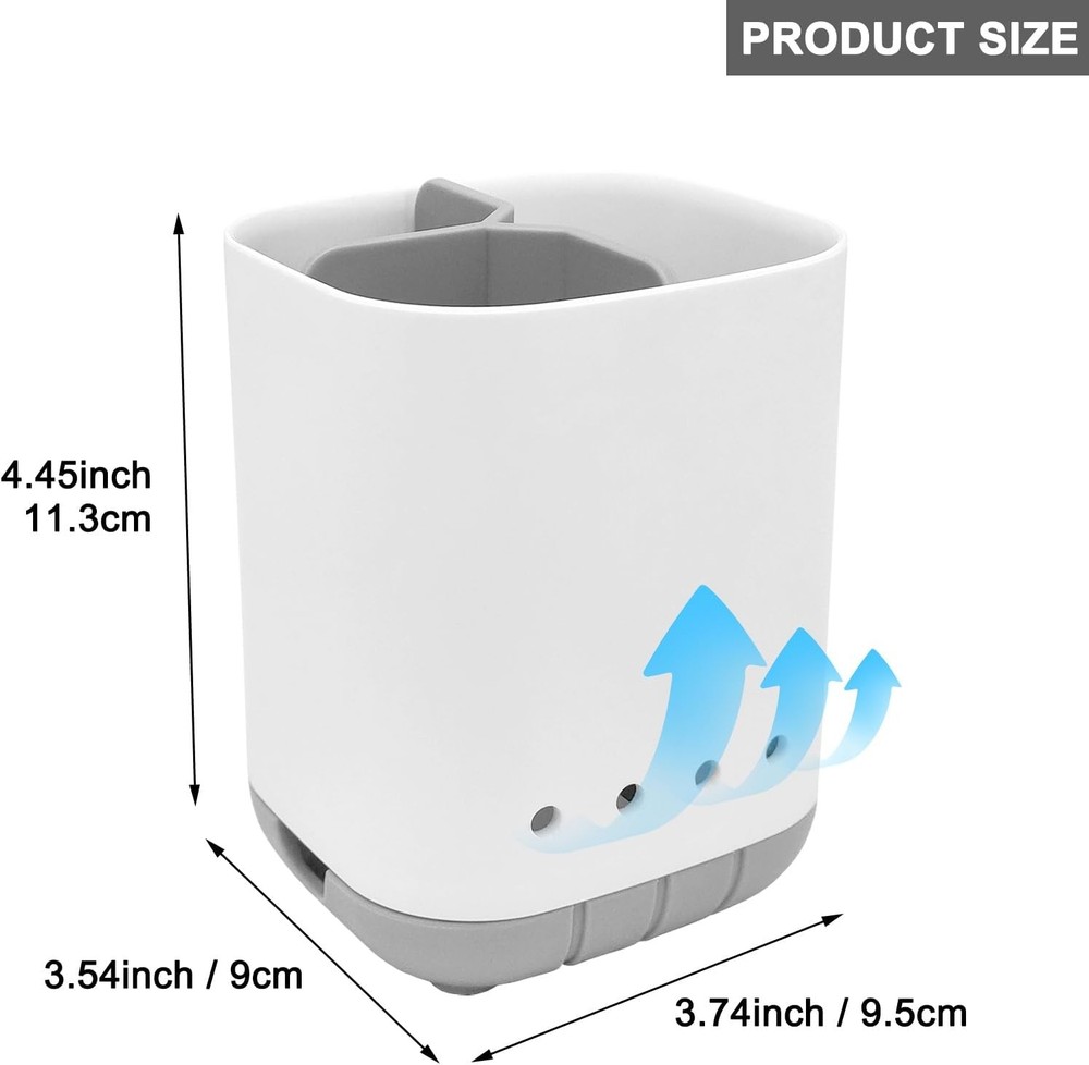 Toothbrush Holder Bathroom,Plastic Detachable Easy Cleaning Multi-Functional