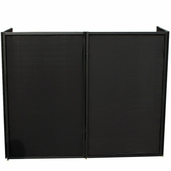 Pro X XF-5X3048B 5 Panel Black Frame DJ Facade w/Stainless Quick Release