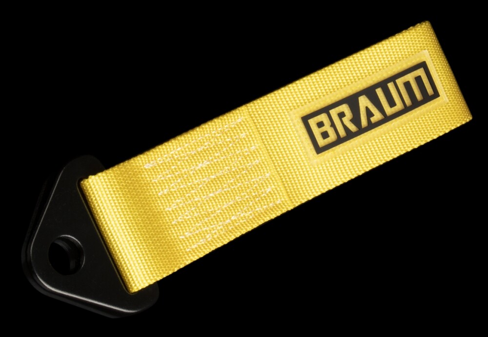 BRAUM Racing Universal Tow Hook Strap - Yellow